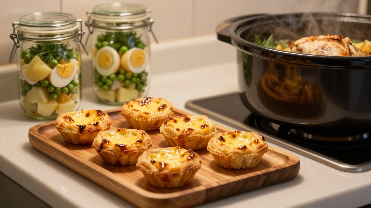 Мини-пирожки и котлеты на подогреве в кухонной зоне