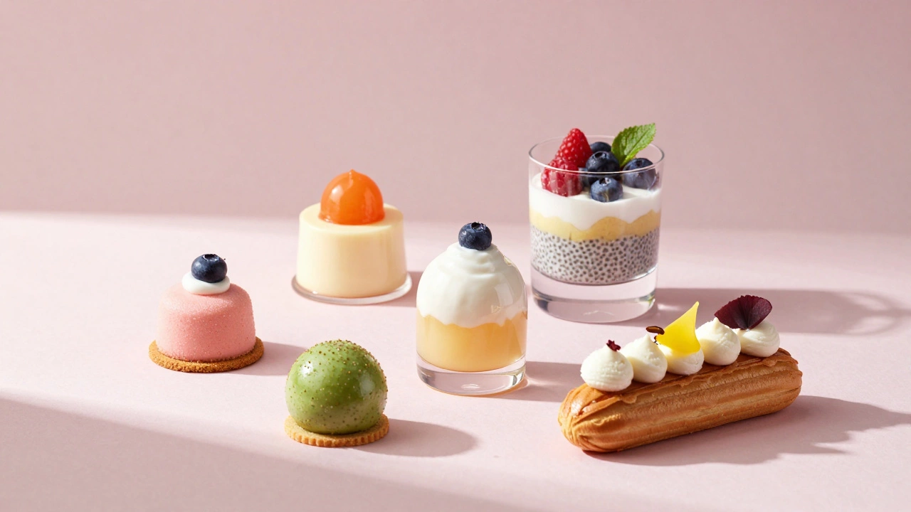 Современные мини-десерты: бенто-торт, трайфл с чиа-пудингом и изысканный эклер